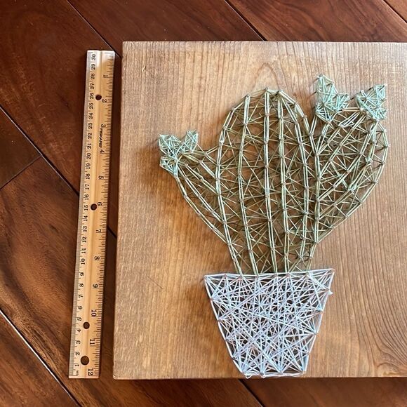 Saguro Cactus String Art on Wood Wall Hanging - Picture 4 of 5